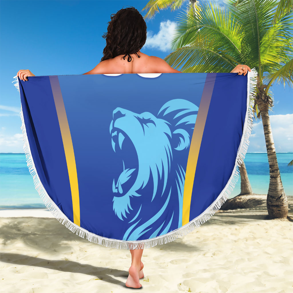 Custom Saint Lucia 2026 Cricket Beach Blanket Kings Never Fall
