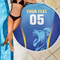 Custom Saint Lucia 2026 Cricket Beach Blanket Kings Never Fall