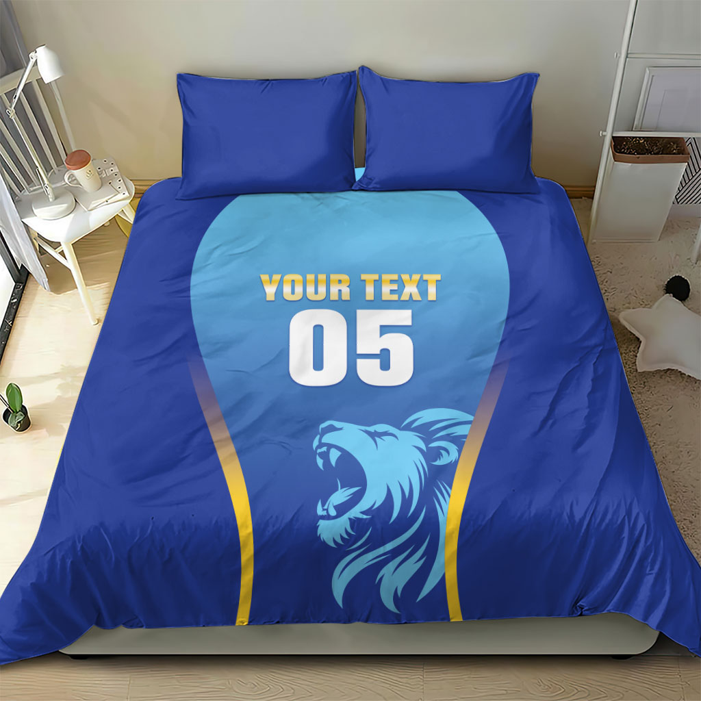 Custom Saint Lucia 2026 Cricket Bedding Set Kings Never Fall