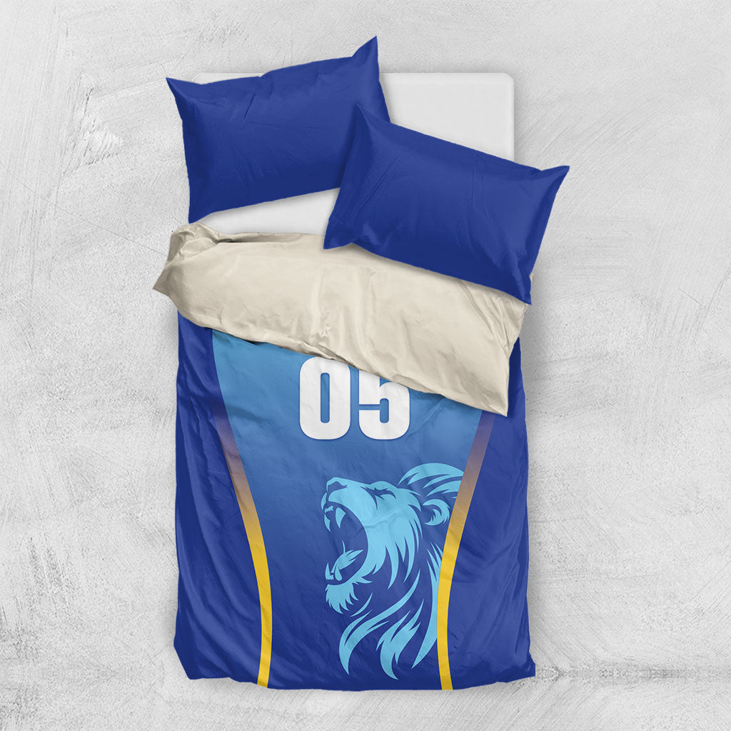 Custom Saint Lucia 2026 Cricket Bedding Set Kings Never Fall