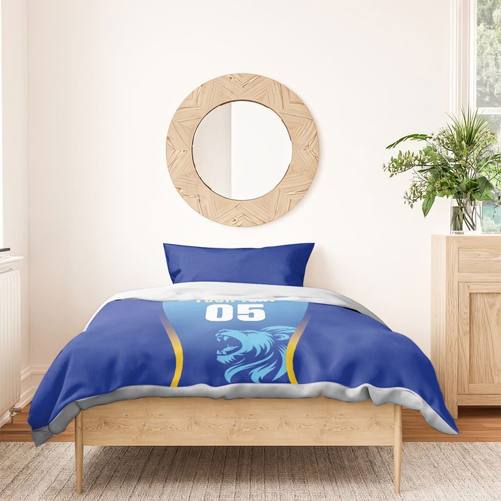 Custom Saint Lucia 2026 Cricket Bedding Set Kings Never Fall