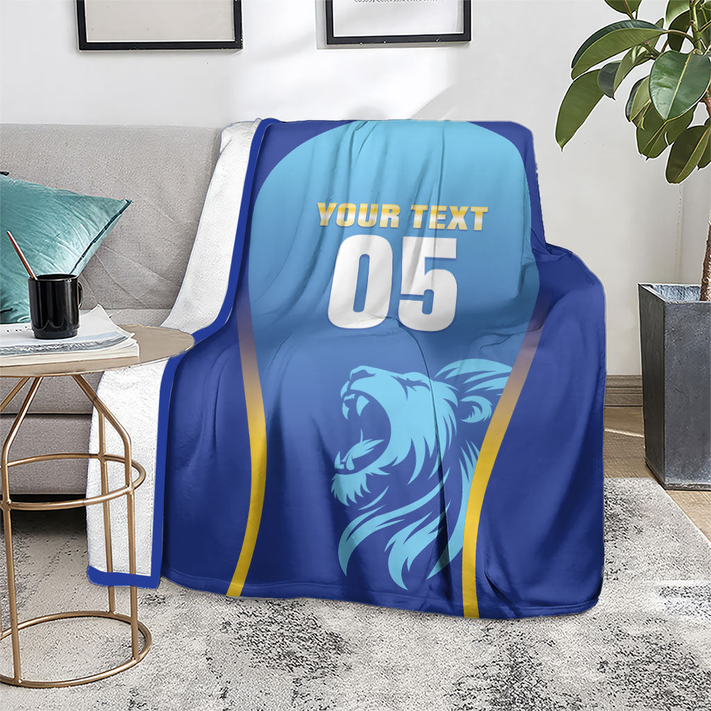 Custom Saint Lucia 2026 Cricket Blanket Kings Never Fall