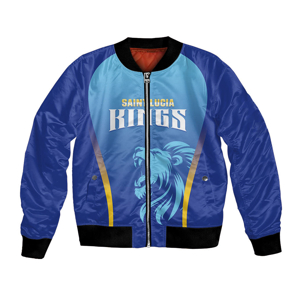 Custom Saint Lucia 2026 Cricket Bomber Jacket Kings Never Fall