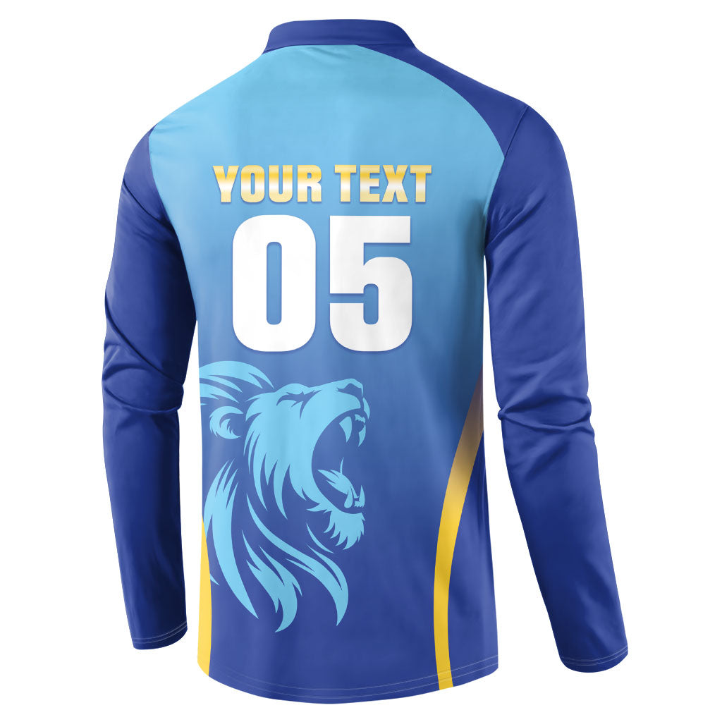 Custom Saint Lucia 2026 Cricket Button Sweatshirt Kings Never Fall