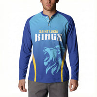 Custom Saint Lucia 2026 Cricket Button Sweatshirt Kings Never Fall