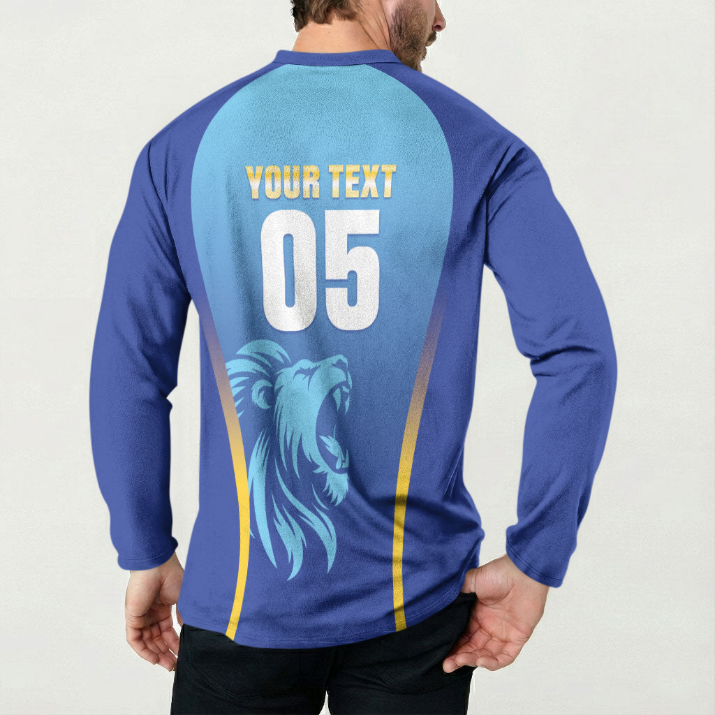 Custom Saint Lucia 2026 Cricket Button Sweatshirt Kings Never Fall
