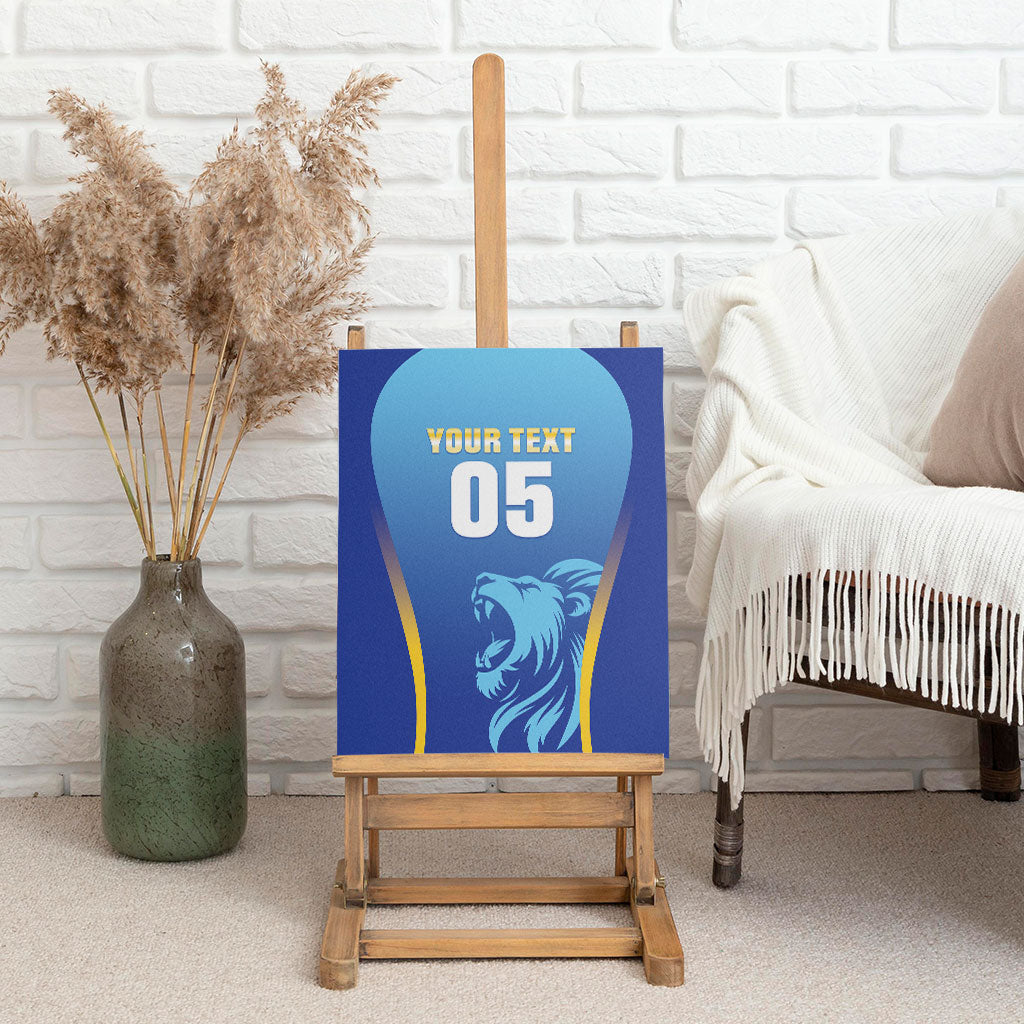 Custom Saint Lucia 2026 Cricket Canvas Wall Art Kings Never Fall