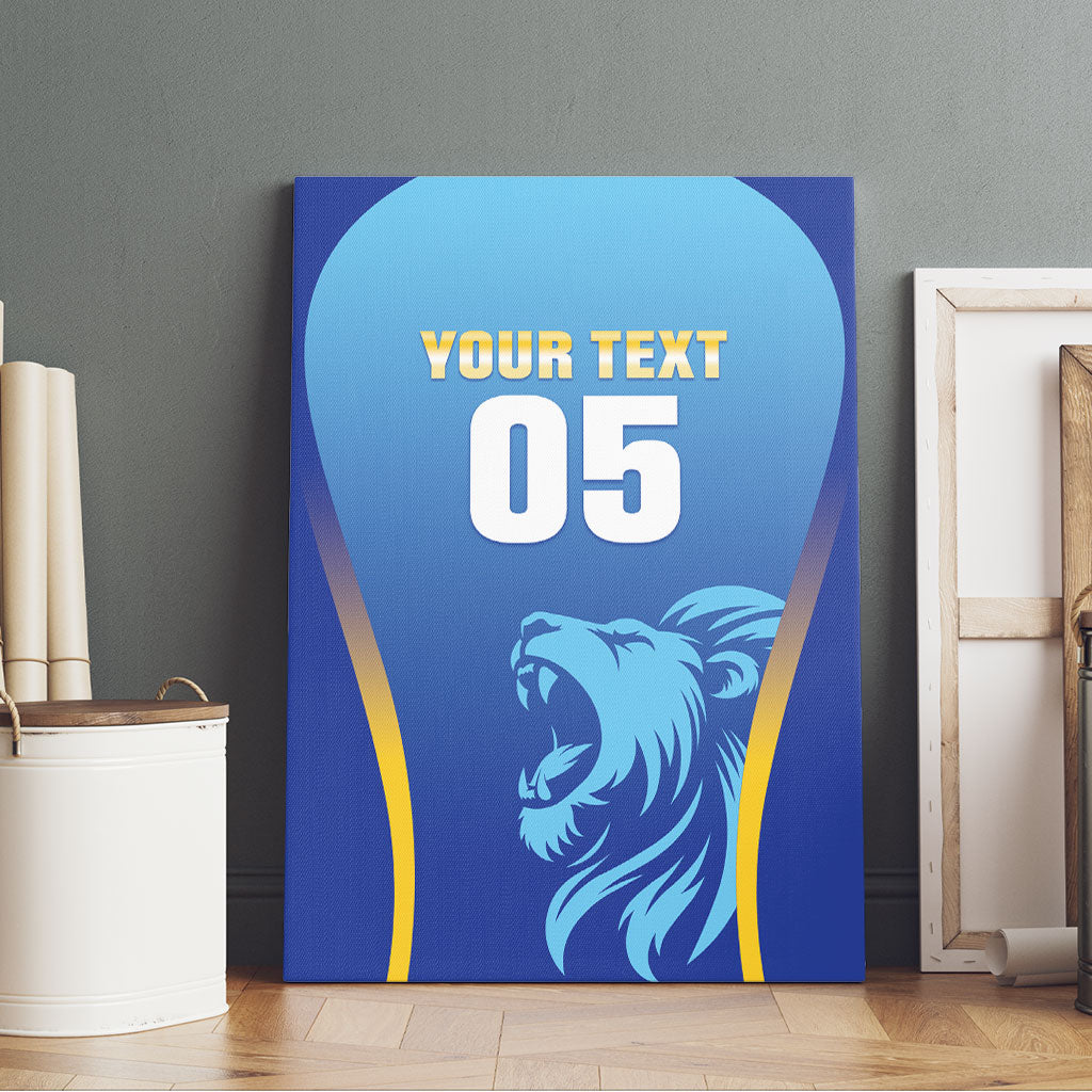 Custom Saint Lucia 2026 Cricket Canvas Wall Art Kings Never Fall