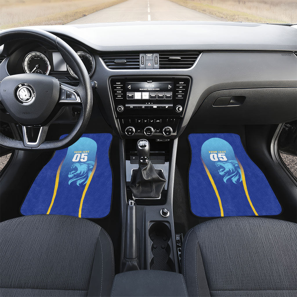 Custom Saint Lucia 2026 Cricket Car Mats Kings Never Fall