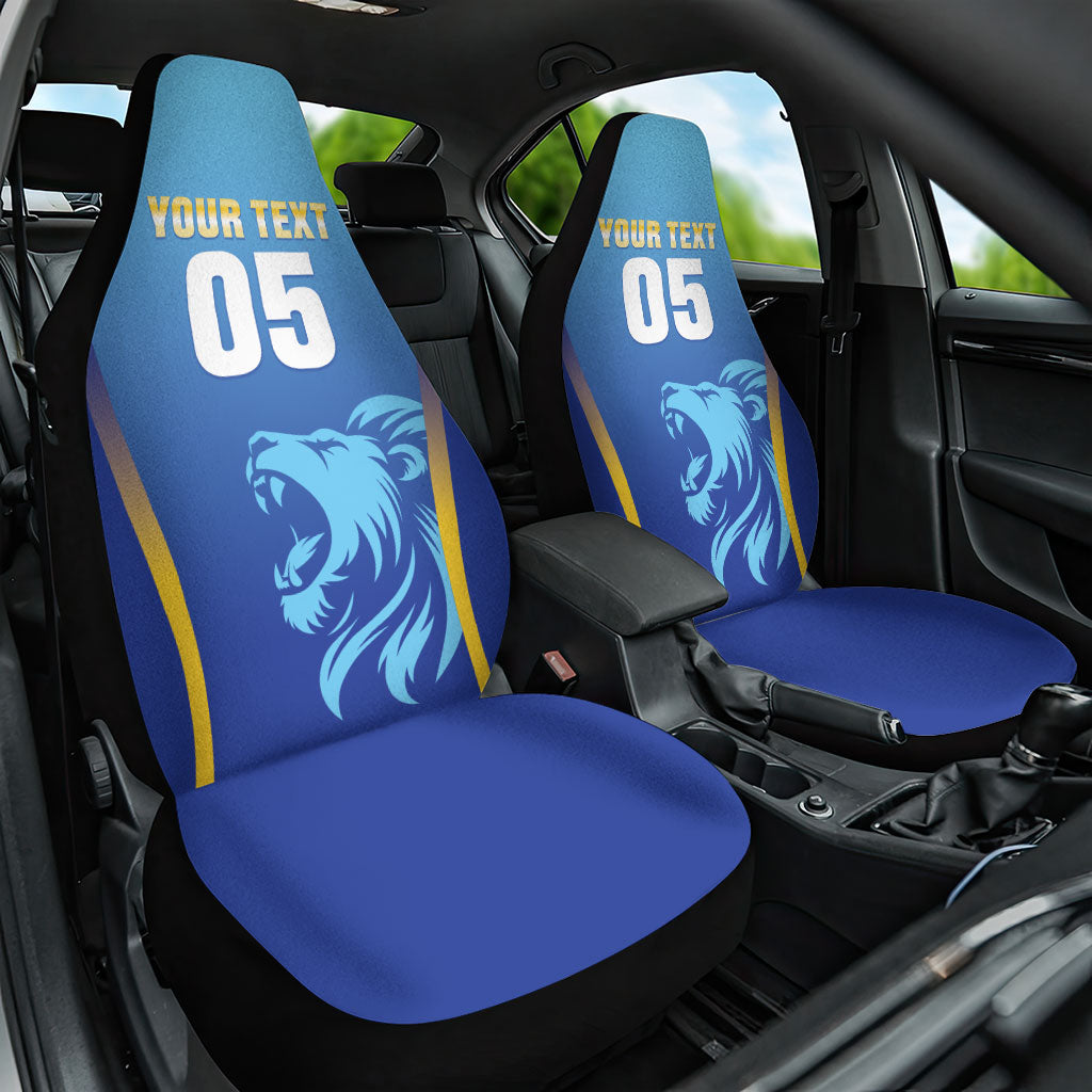 Custom Saint Lucia 2026 Cricket Car Seat Cover Kings Never Fall