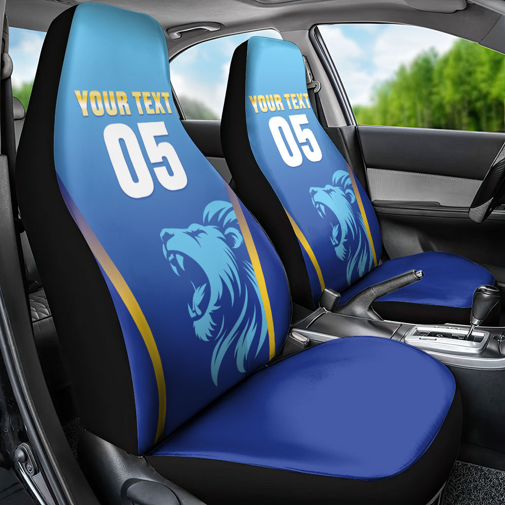 Custom Saint Lucia 2026 Cricket Car Seat Cover Kings Never Fall