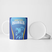 Custom Saint Lucia 2026 Cricket Ceramic Mug Kings Never Fall