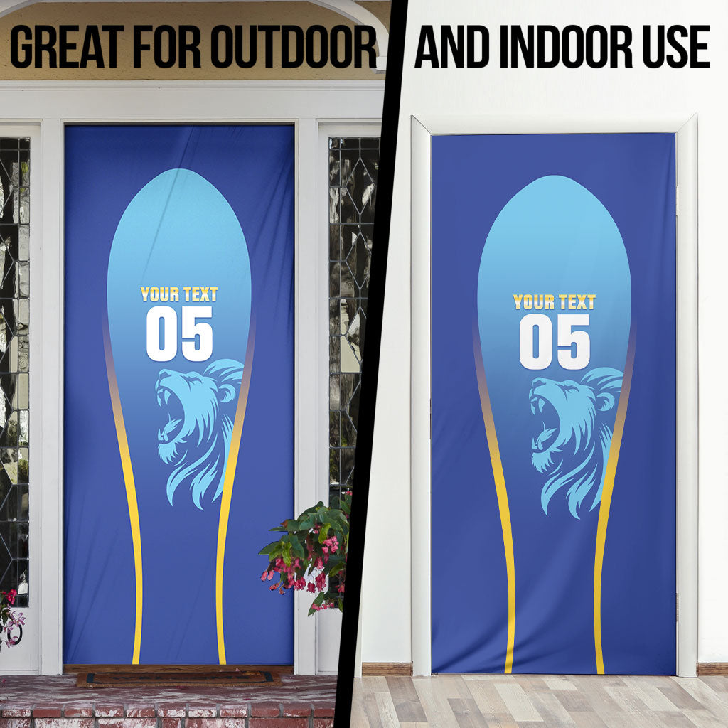 Custom Saint Lucia 2026 Cricket Door Cover Kings Never Fall