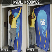 Custom Saint Lucia 2026 Cricket Door Cover Kings Never Fall
