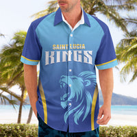 Custom Saint Lucia 2026 Cricket Hawaiian Shirt Kings Never Fall