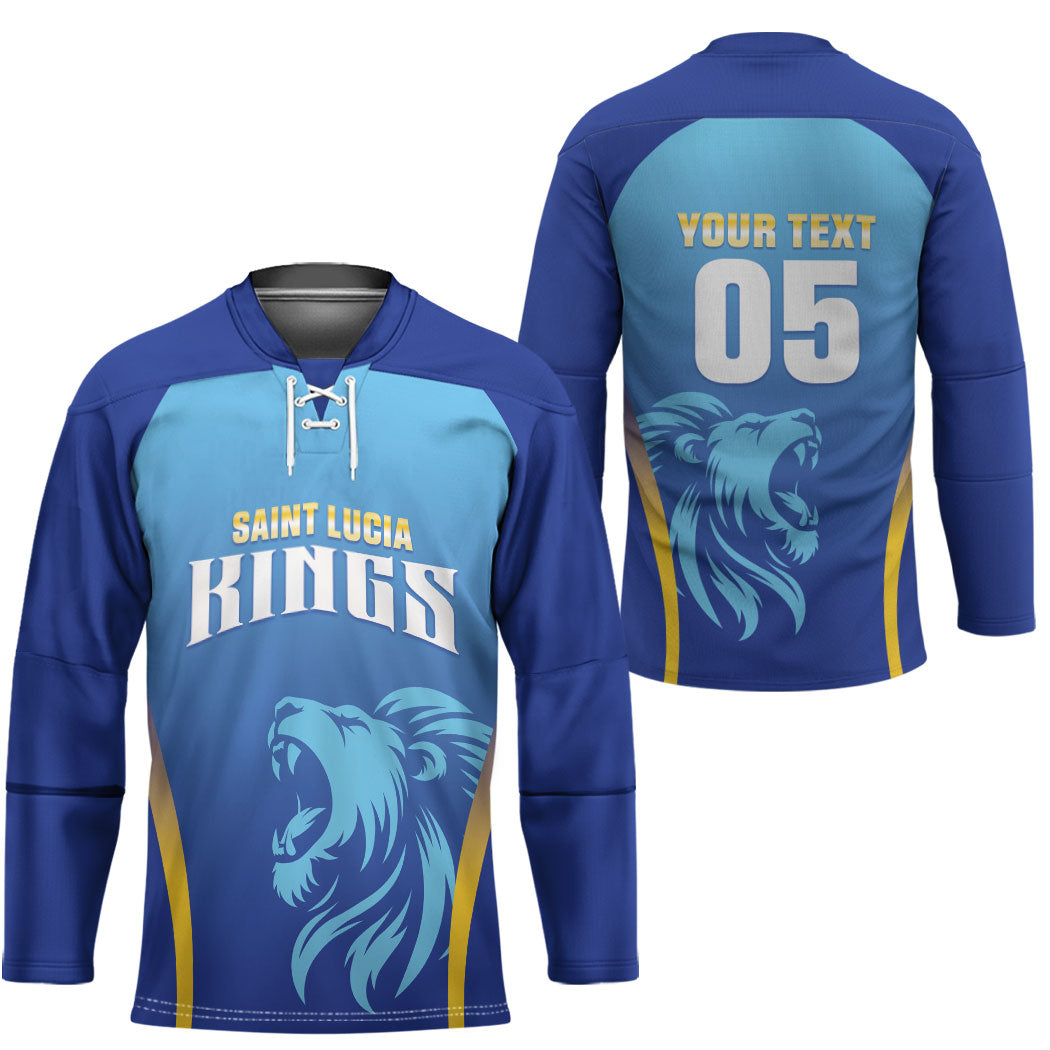 Custom Saint Lucia 2026 Cricket Hockey Jersey Kings Never Fall