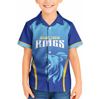 Custom Saint Lucia 2026 Cricket Kid Hawaiian Shirt Kings Never Fall