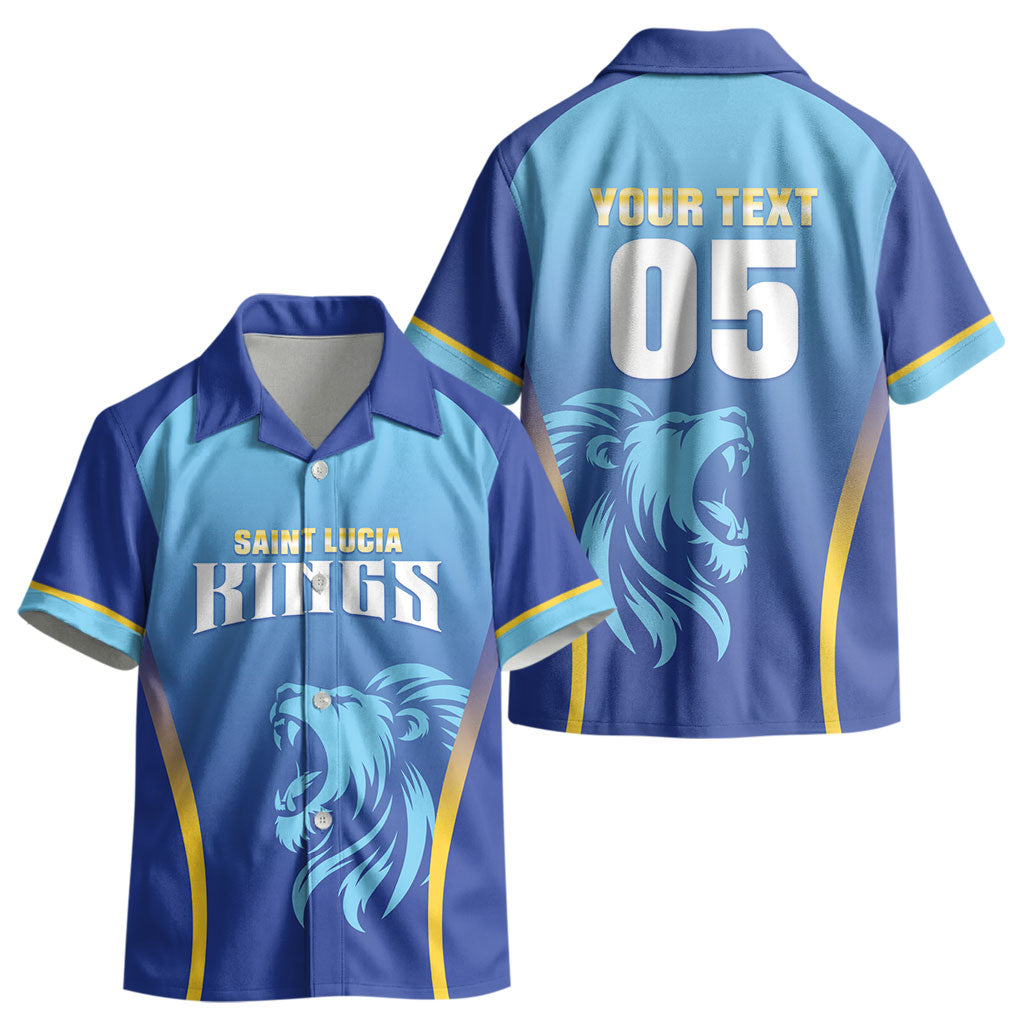 Custom Saint Lucia 2026 Cricket Kid Hawaiian Shirt Kings Never Fall