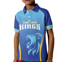 Custom Saint Lucia 2026 Cricket Kid Polo Shirt Kings Never Fall