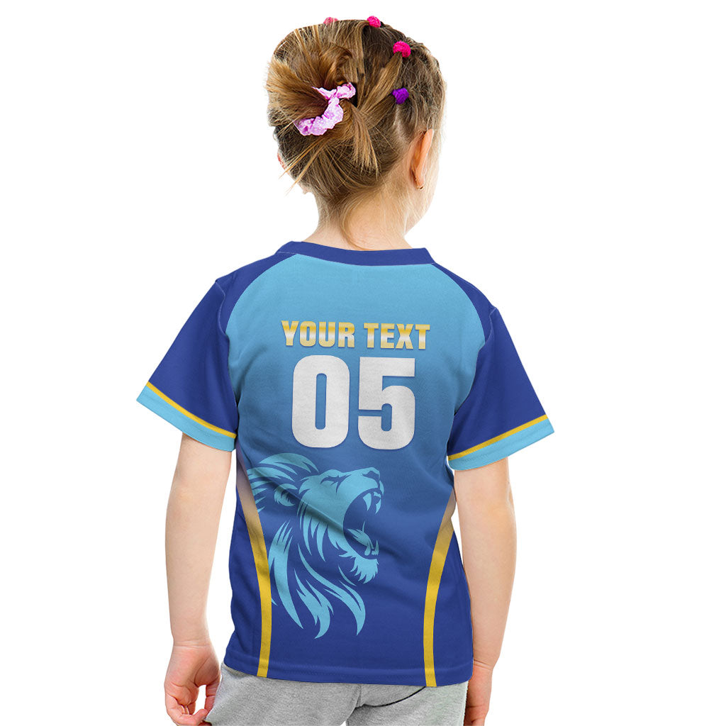Custom Saint Lucia 2026 Cricket Kid T Shirt Kings Never Fall