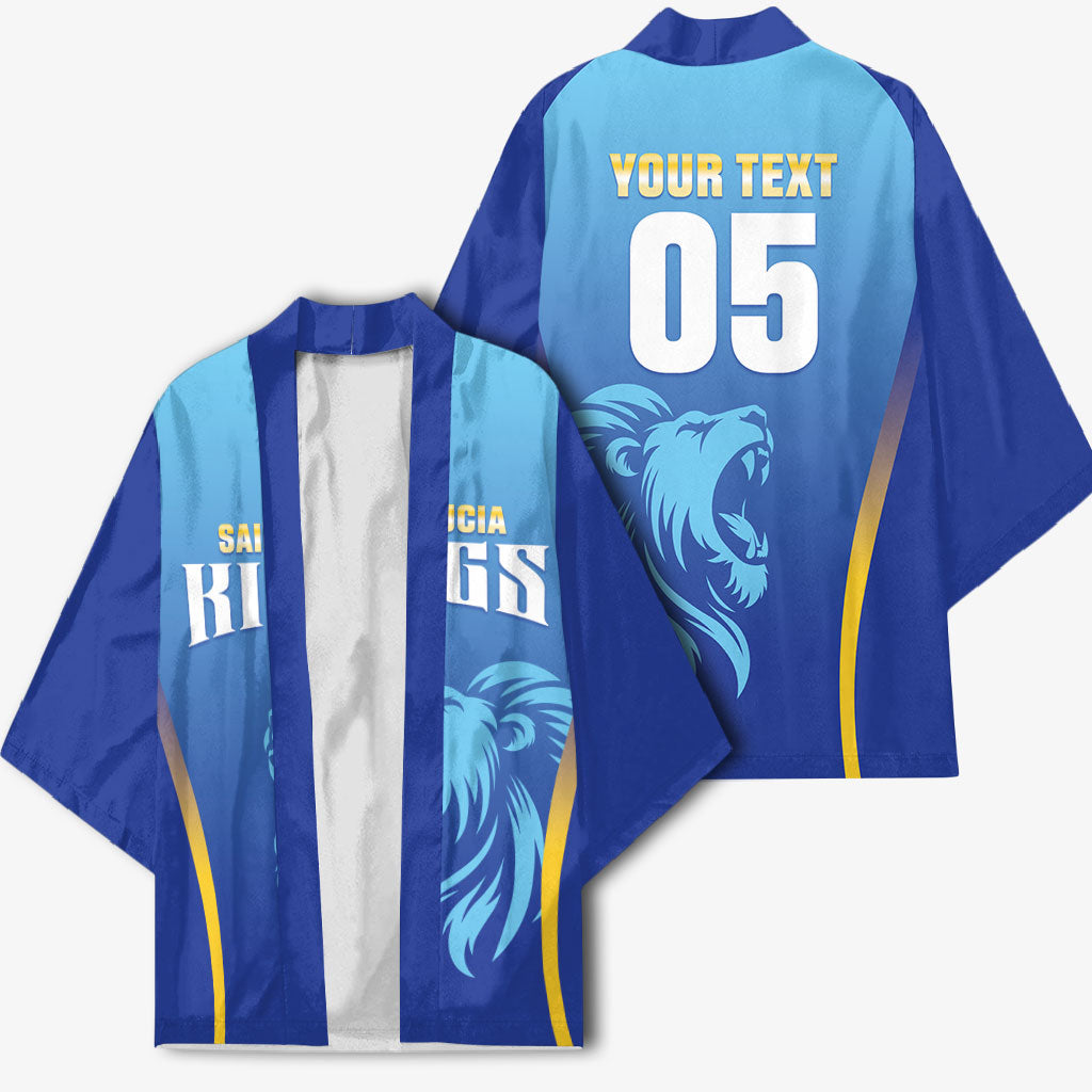 Custom Saint Lucia 2026 Cricket Kimono Kings Never Fall