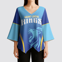 Custom Saint Lucia 2026 Cricket Kimono Sleeve Blouse Kings Never Fall