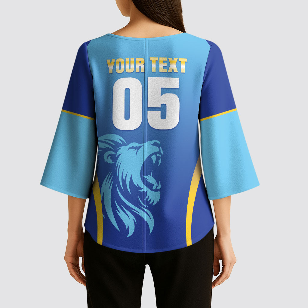 Custom Saint Lucia 2026 Cricket Kimono Sleeve Blouse Kings Never Fall