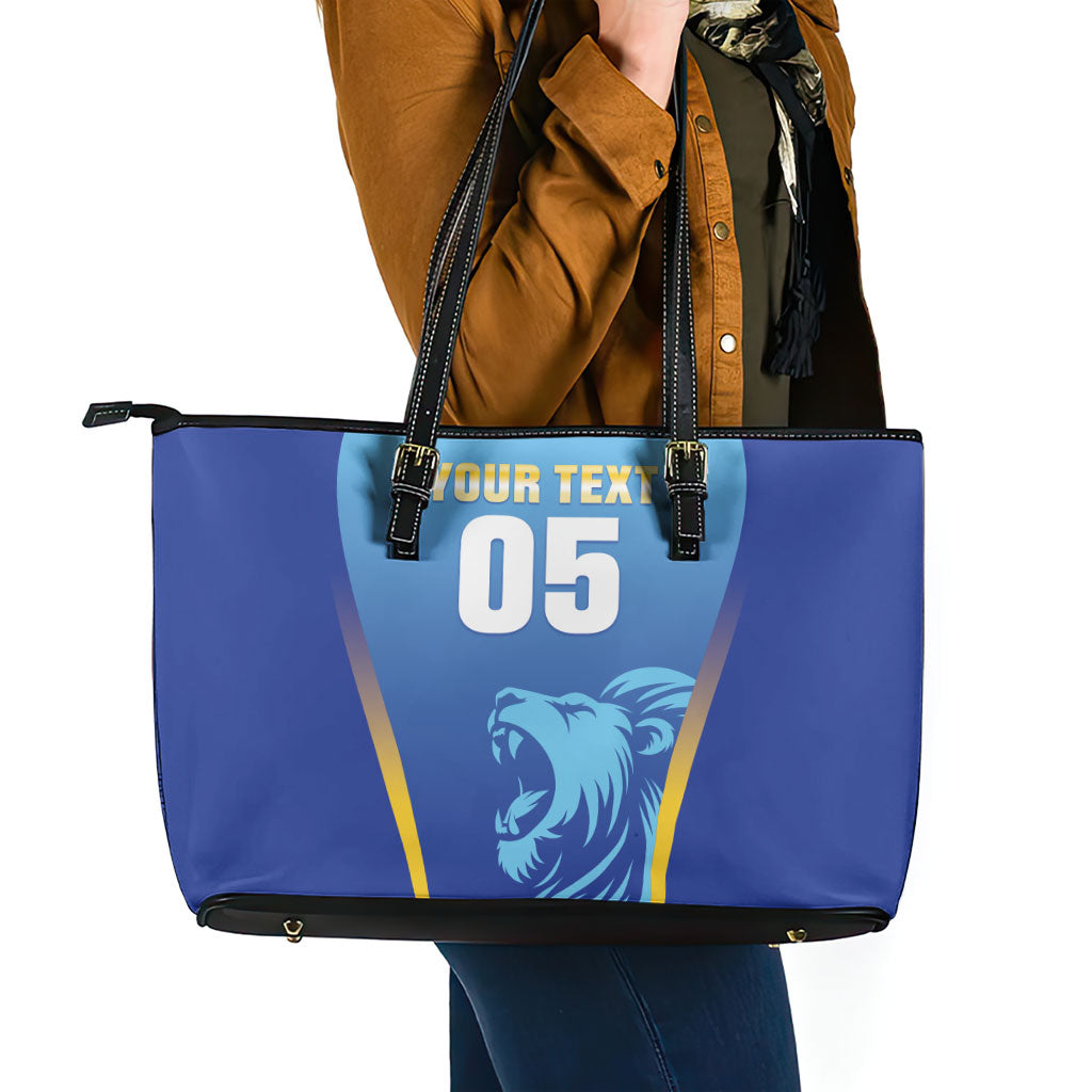 Custom Saint Lucia 2026 Cricket Leather Tote Bag Kings Never Fall