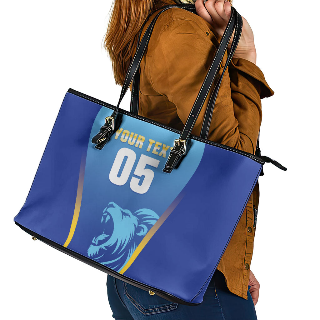 Custom Saint Lucia 2026 Cricket Leather Tote Bag Kings Never Fall