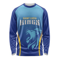 Custom Saint Lucia 2026 Cricket Long Sleeve Shirt Kings Never Fall