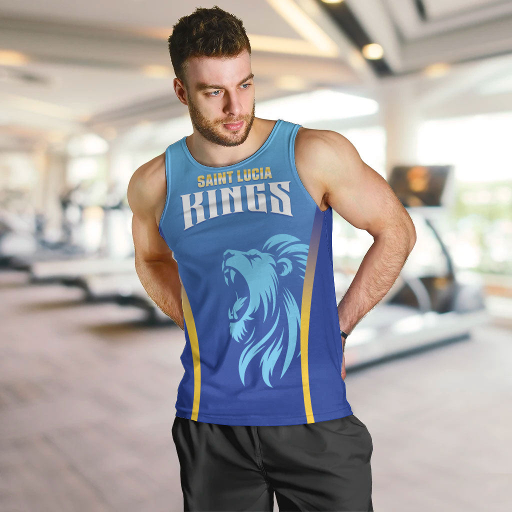 Custom Saint Lucia 2026 Cricket Men Tank Top Kings Never Fall