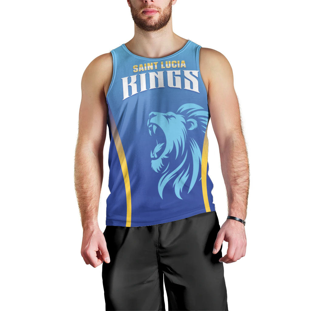 Custom Saint Lucia 2026 Cricket Men Tank Top Kings Never Fall