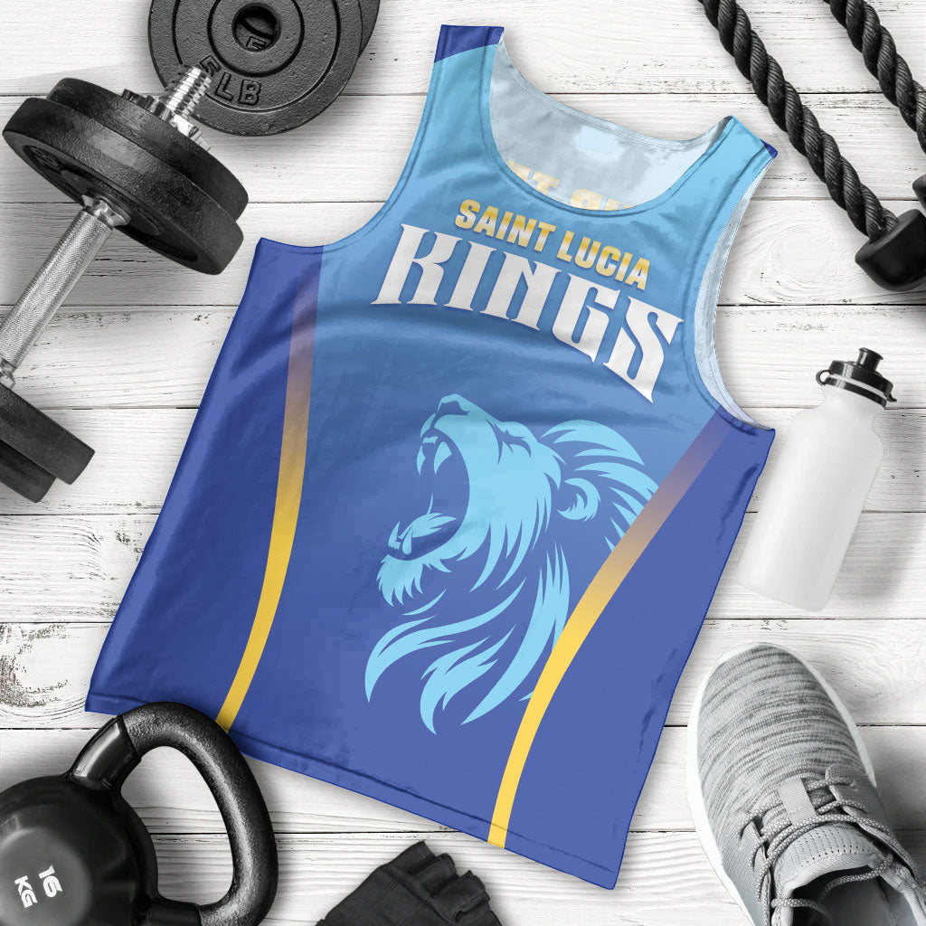 Custom Saint Lucia 2026 Cricket Men Tank Top Kings Never Fall