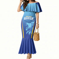 Custom Saint Lucia 2026 Cricket Mermaid Dress Kings Never Fall