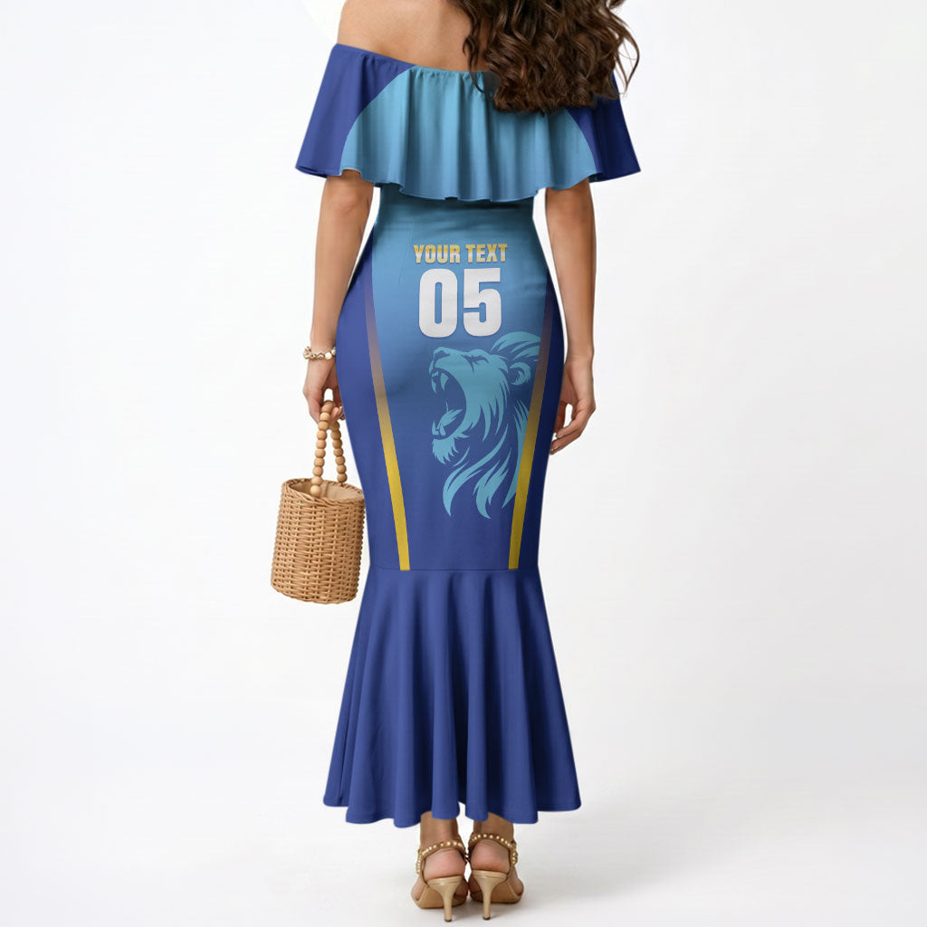 Custom Saint Lucia 2026 Cricket Mermaid Dress Kings Never Fall