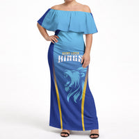 Custom Saint Lucia 2026 Cricket Off Shoulder Maxi Dress Kings Never Fall