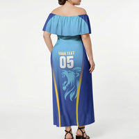 Custom Saint Lucia 2026 Cricket Off Shoulder Maxi Dress Kings Never Fall