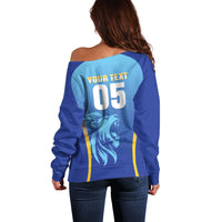 Custom Saint Lucia 2026 Cricket Off Shoulder Sweater Kings Never Fall