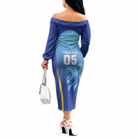Custom Saint Lucia 2026 Cricket Off The Shoulder Long Sleeve Dress Kings Never Fall