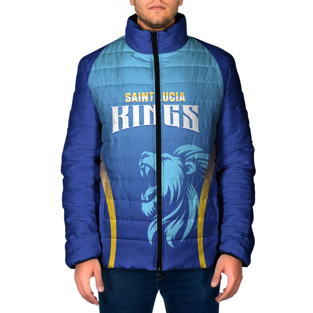 Custom Saint Lucia 2026 Cricket Padded Jacket Kings Never Fall