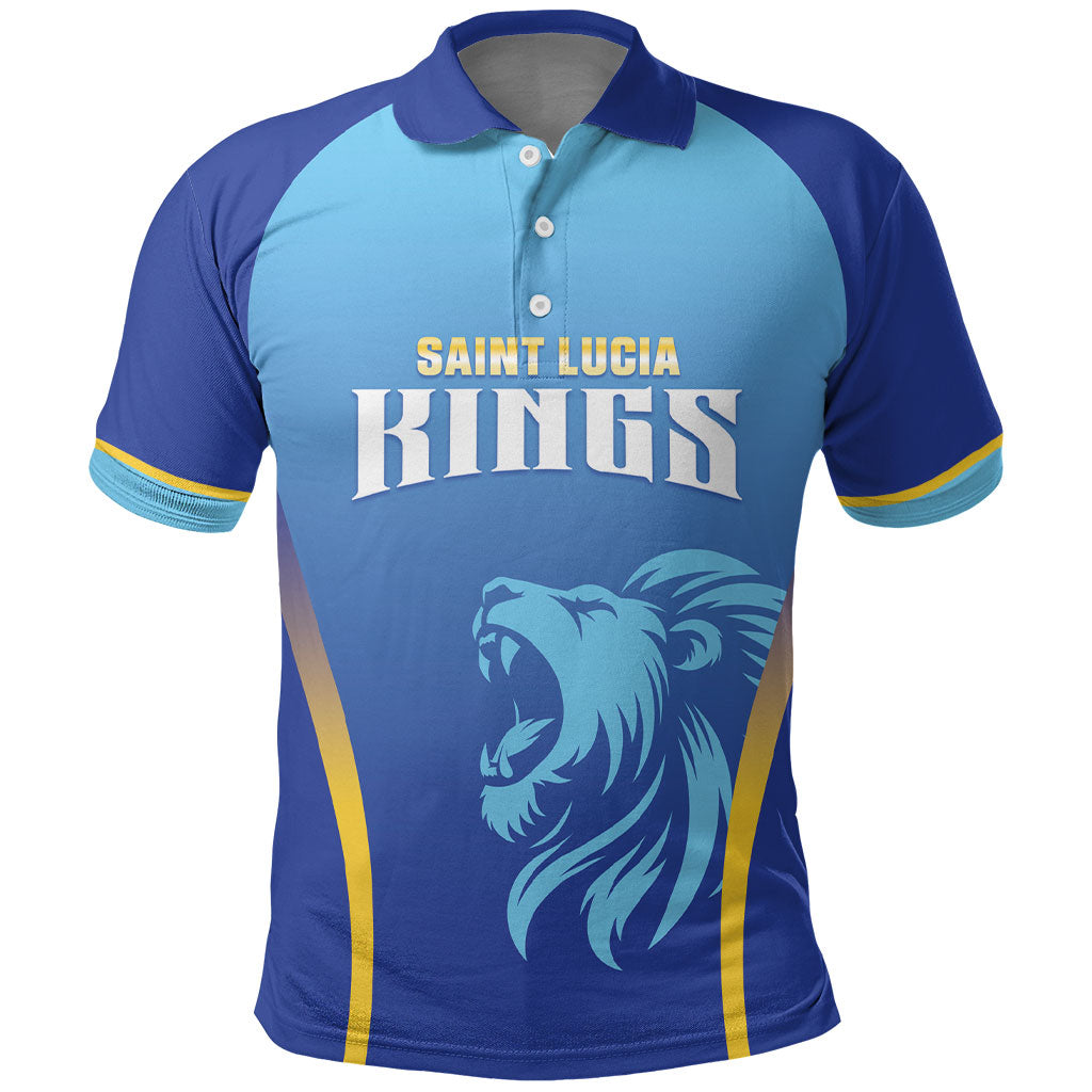 Custom Saint Lucia 2026 Cricket Polo Shirt Kings Never Fall