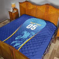 Custom Saint Lucia 2026 Cricket Quilt Kings Never Fall