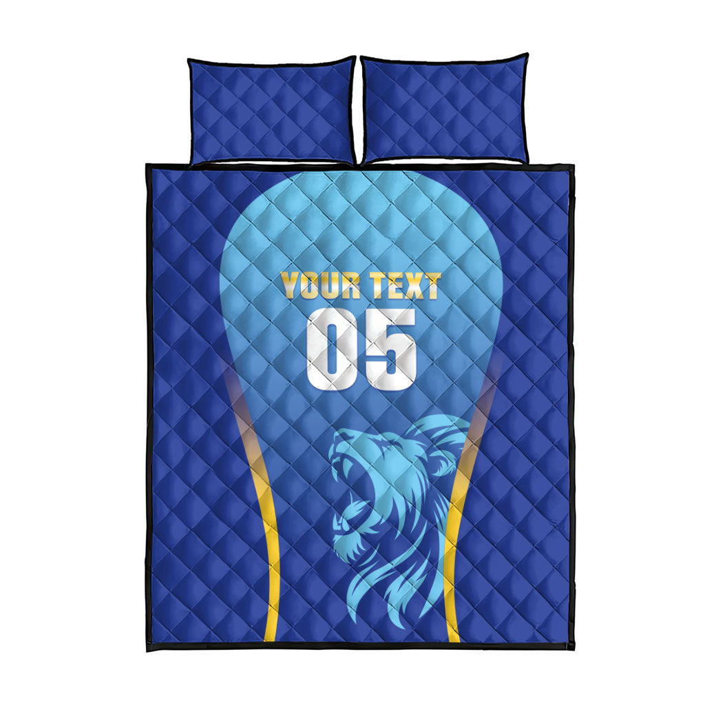 Custom Saint Lucia 2026 Cricket Quilt Bed Set Kings Never Fall