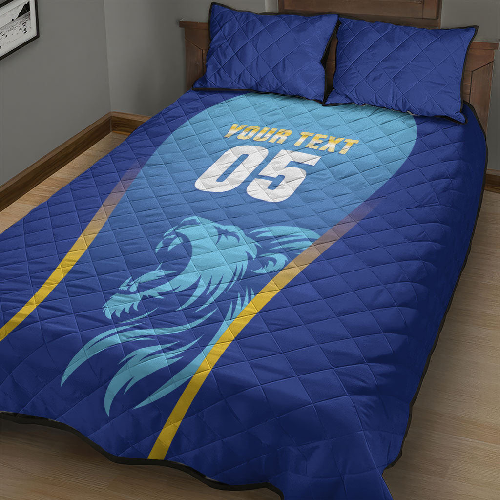 Custom Saint Lucia 2026 Cricket Quilt Bed Set Kings Never Fall
