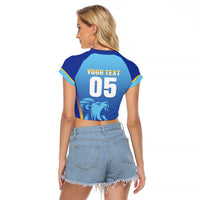 Custom Saint Lucia 2026 Cricket Raglan Cropped T Shirt Kings Never Fall