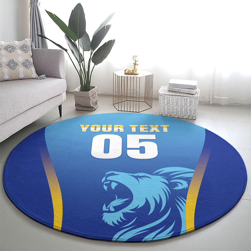 Custom Saint Lucia 2026 Cricket Round Carpet Kings Never Fall