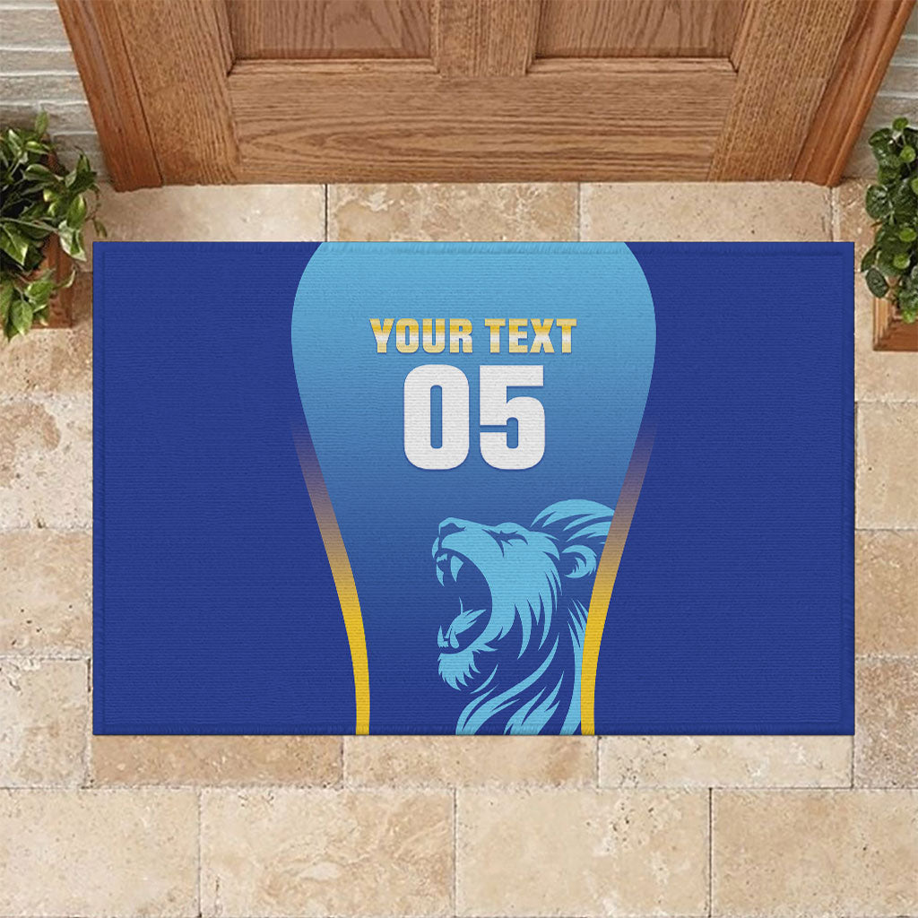 Custom Saint Lucia 2026 Cricket Rubber Doormat Kings Never Fall