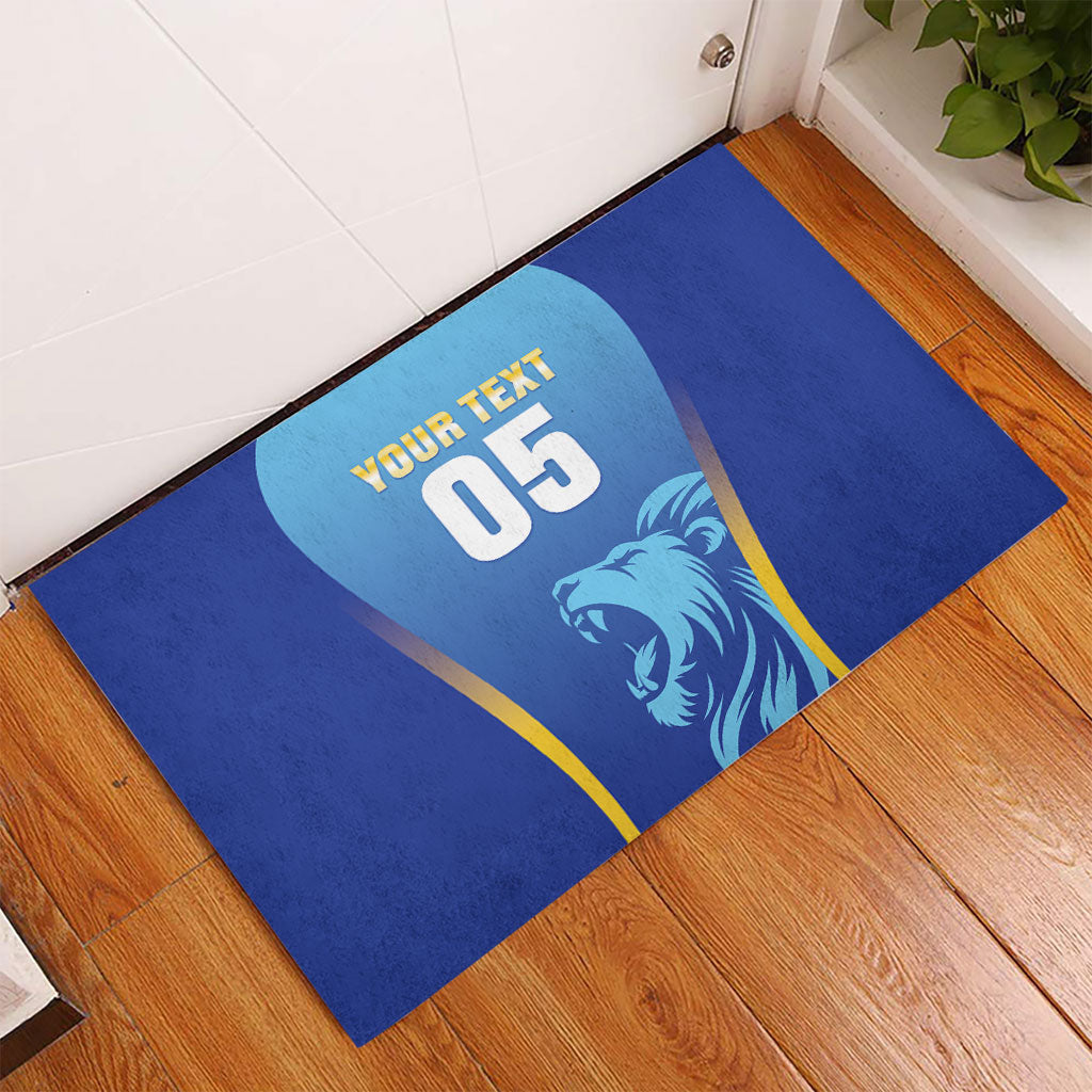 Custom Saint Lucia 2026 Cricket Rubber Doormat Kings Never Fall