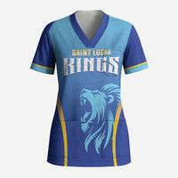 Custom Saint Lucia 2026 Cricket Scrub Top Kings Never Fall