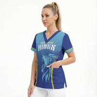 Custom Saint Lucia 2026 Cricket Scrub Top Kings Never Fall